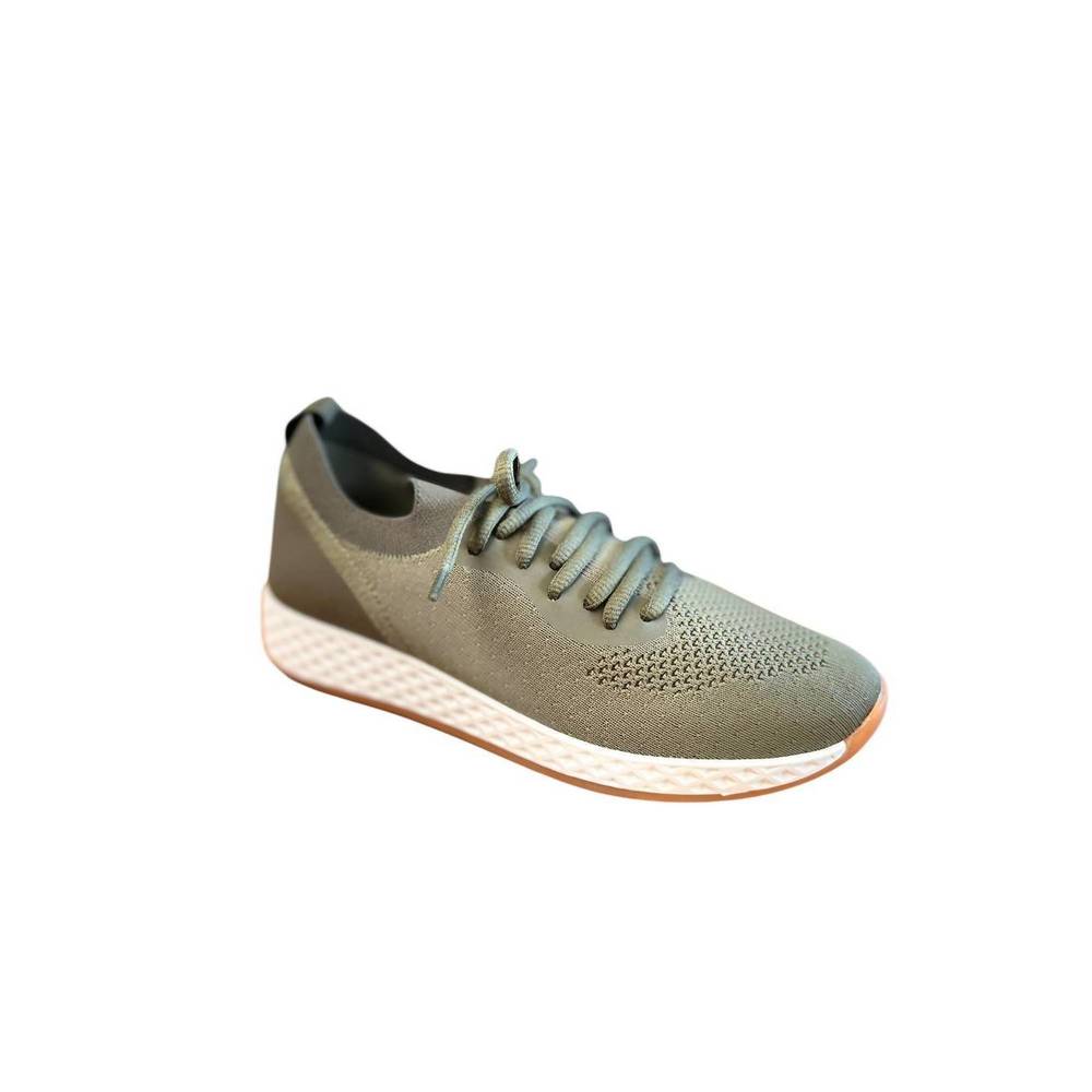 NEW URBAN SPORT women's lace-up sneaker in olive